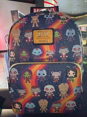Loungefly Marvel Guardians Multicolor Character Mini Backpack
